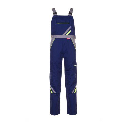 Planam Visline Latzhose, 2433, blau/gelb, Größe 54-0