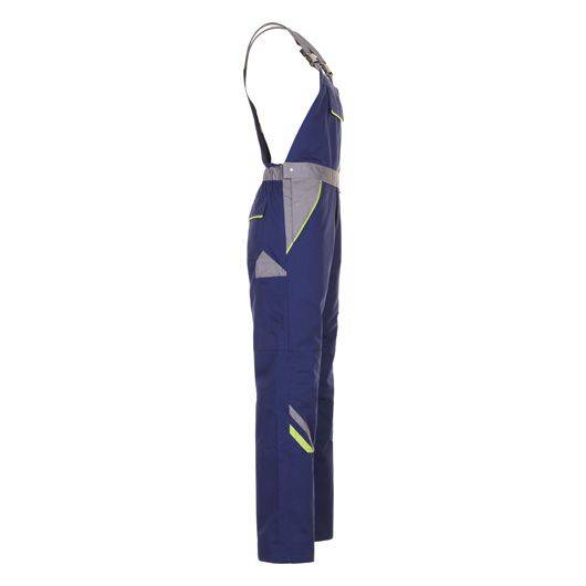 Planam Visline Latzhose, 2433, blau/gelb, Größe 54-3