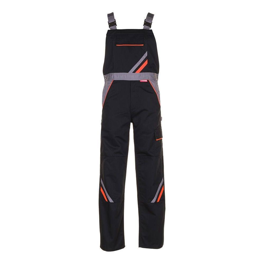 Planam Visline Latzhose, 2431, schwarz/orange, Größe 90-0