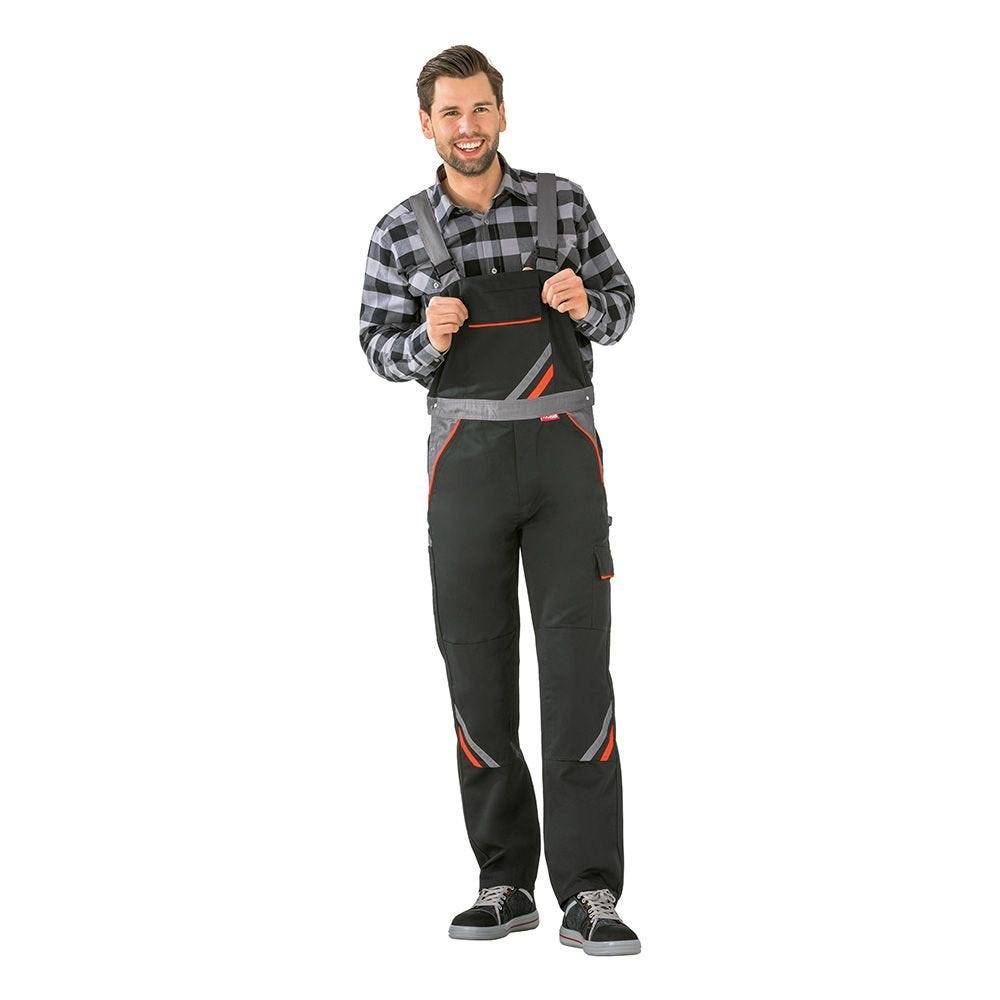 Planam Visline Latzhose, 2431, schwarz/orange, Größe 90-4