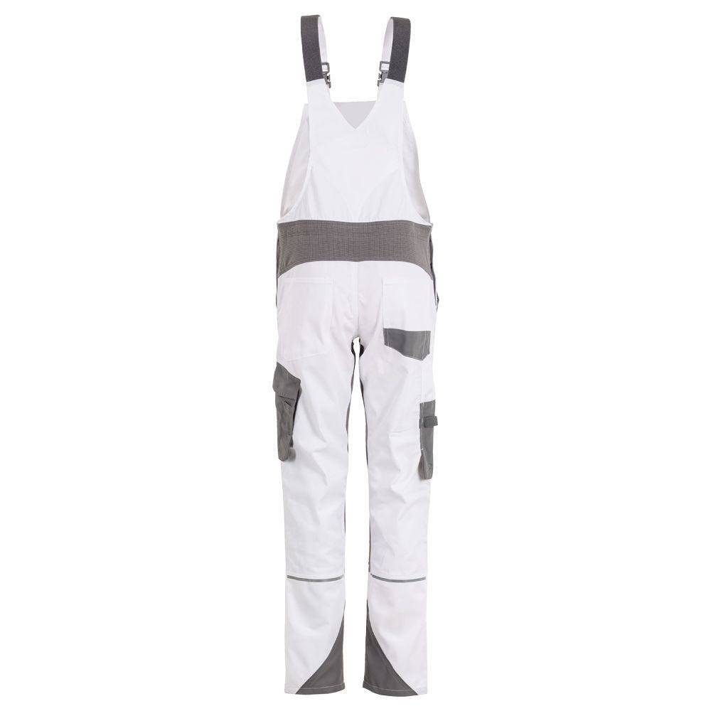 Planam Norit Latzhose Damen, 6538, weiß/grau, Größe 46-3