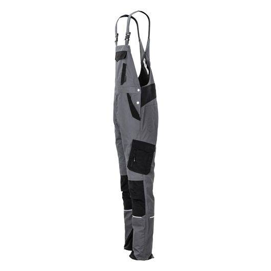 Planam Norit Latzhose Herren, 6521, grau/schwarz, Größe 48-1