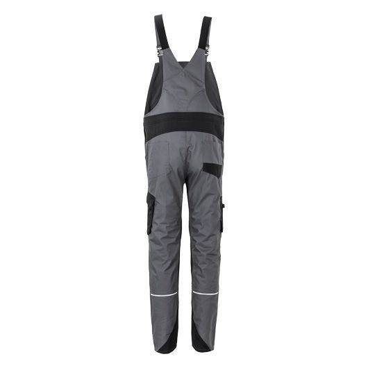 Planam Norit Latzhose Herren, 6521, grau/schwarz, Größe 48-3