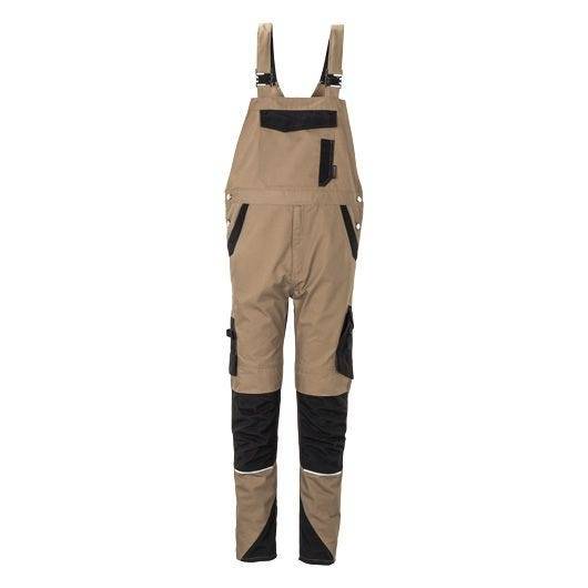 Planam Norit Latzhose Herren, 6523, braun/schwarz, Größe 29-0