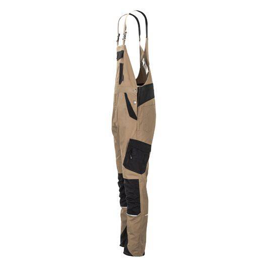 Planam Norit Latzhose Herren, 6523, braun/schwarz, Größe 29-1