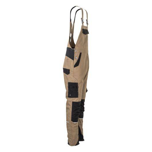 Planam Norit Latzhose Herren, 6523, braun/schwarz, Größe 29-2