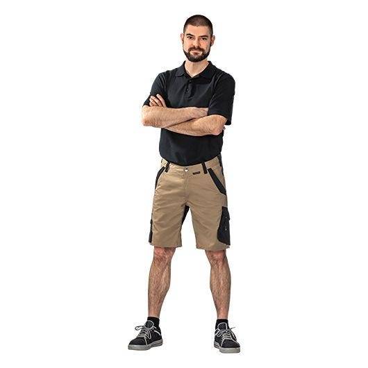 Planam Norit Shorts Herren, 6453, braun/schwarz, Größe 4XL-4