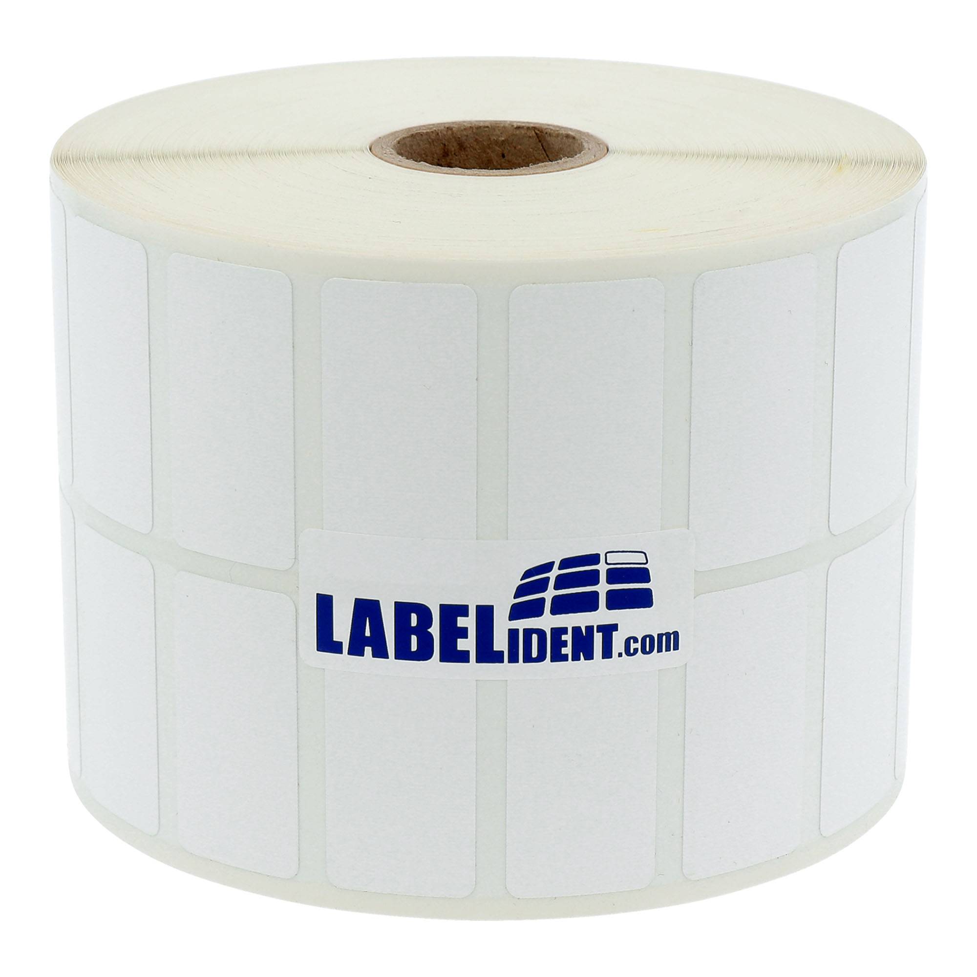 Labelident PET Etiketten weiß, 38 x 19 mm, 1 Zoll, 4.000 Etiketten-0