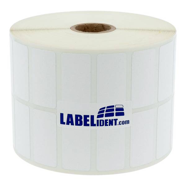 Labelident PET Etiketten weiß, 38 x 19 mm, 1 Zoll, 4.000 Etiketten