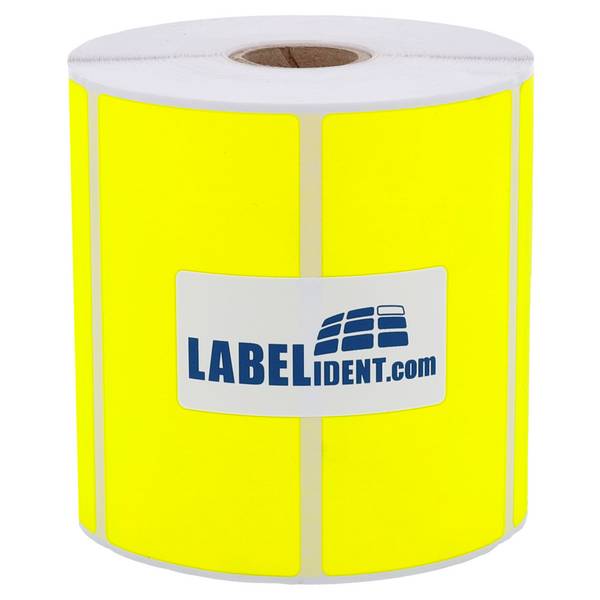 Labelident Papier Etiketten gelb, 105 x 74 mm, 1 Zoll, 1.000 Etiketten