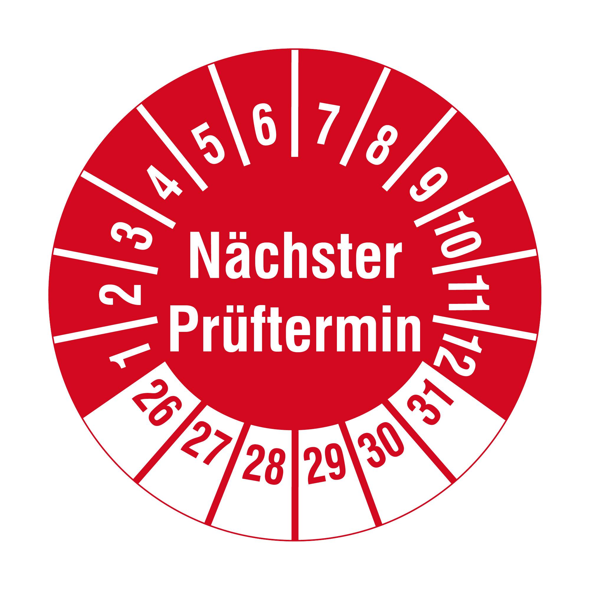 Labelident Prüfplaketten Nächster Prüftermin, Ø 20 mm, 1.000 Etiketten-0
