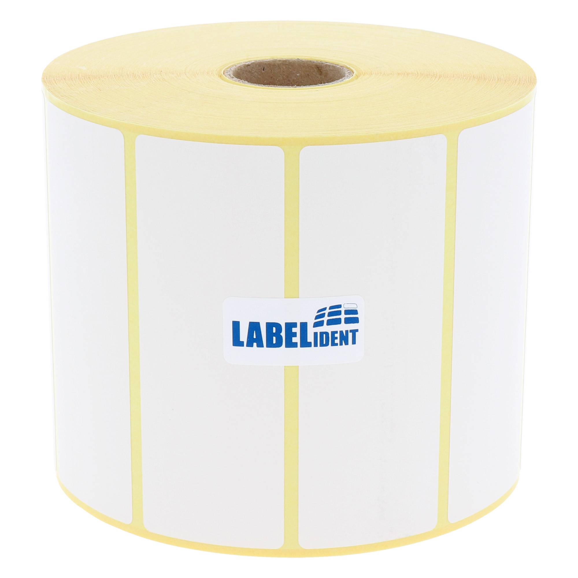 Labelident Papier Etiketten weiß, 90 x 33 mm, 1 Zoll, 2.000 Etiketten-0