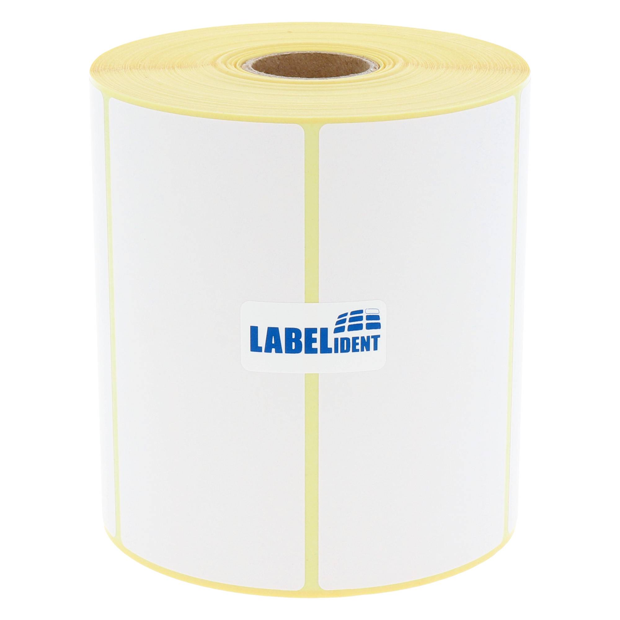 Labelident Papier Etiketten weiß, 100 x 50 mm, 1 Zoll, 1.000 Etiketten-0