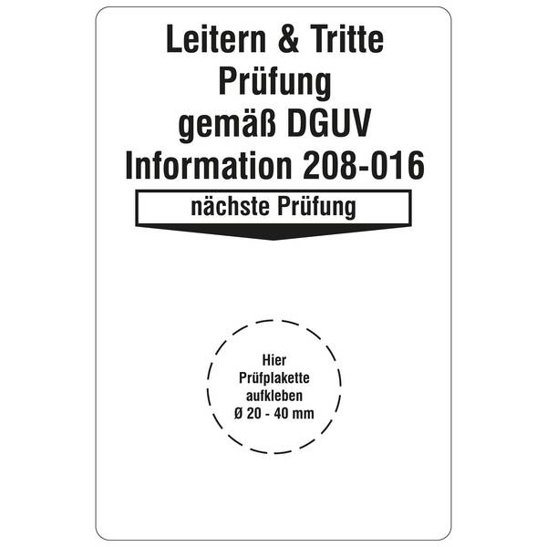 Labelident Grundplaketten 76,2 x 50,8 mm, Leitern und Tritte, 1.000 Etiketten