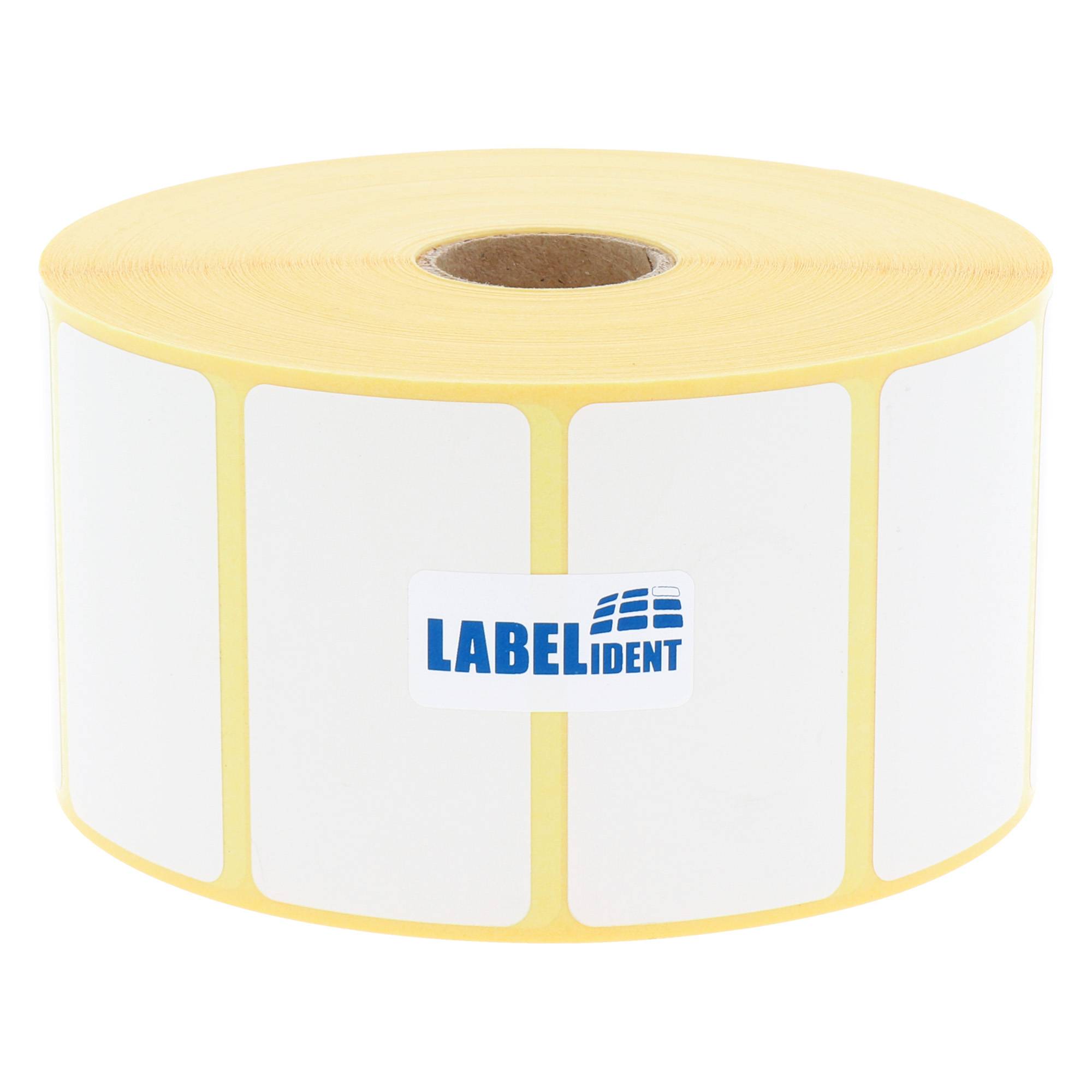 Labelident Zebra komp. Papier Labels, 57,15 x 31,75 mm, 1 Zoll, 2.100 Etiketten-0