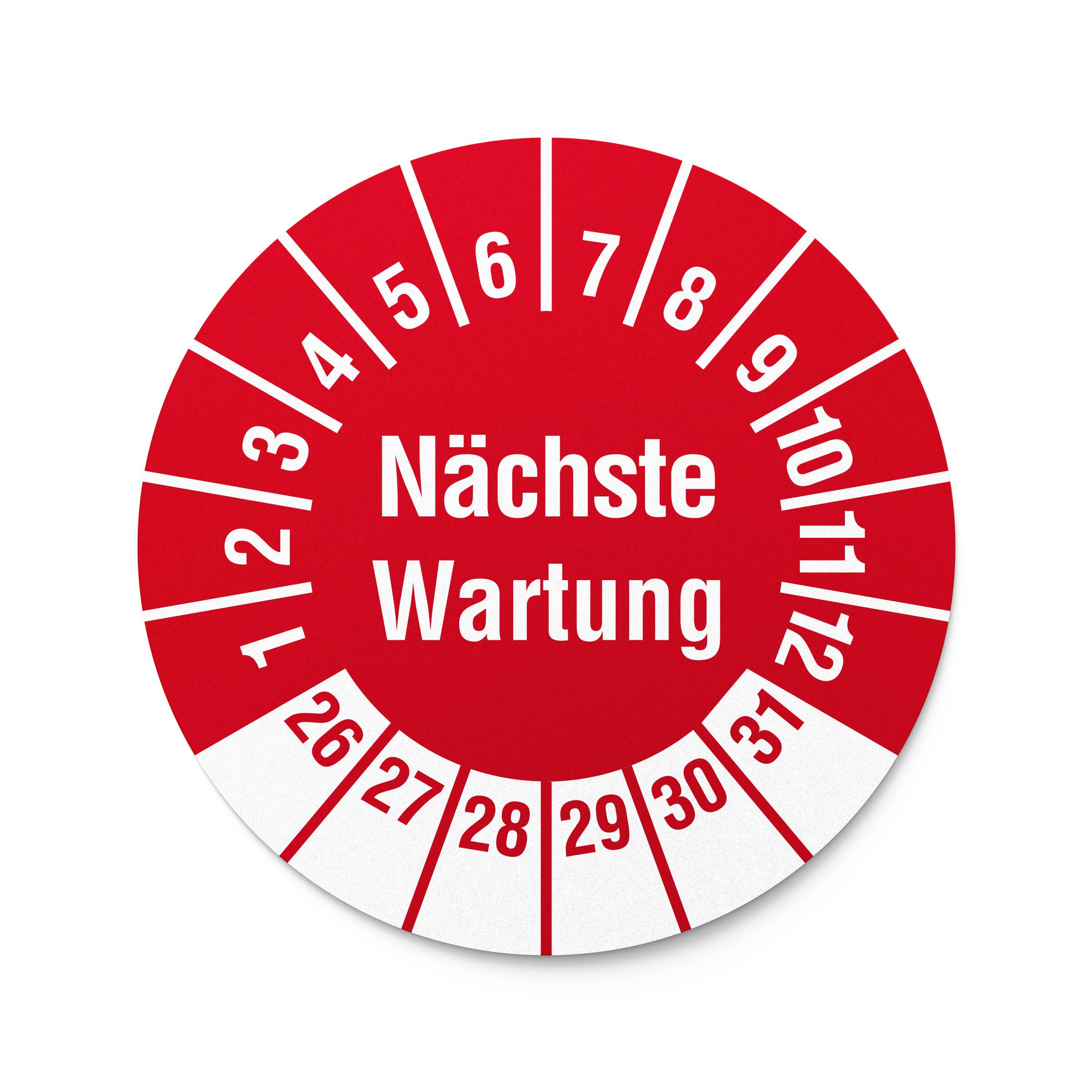 Labelident Prüfplaketten Nächste Wartung, Ø 30 mm, 1.000 Etiketten-1