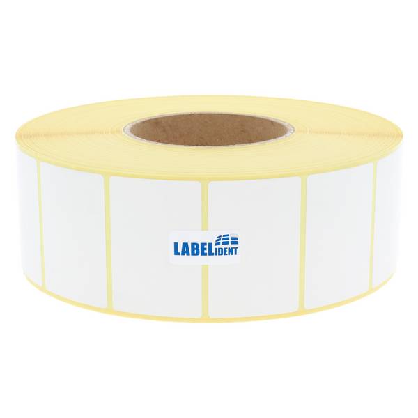 Labelident Papier Etiketten weiß, 68 x 34 mm, 3 Zoll, 5.000 Etiketten