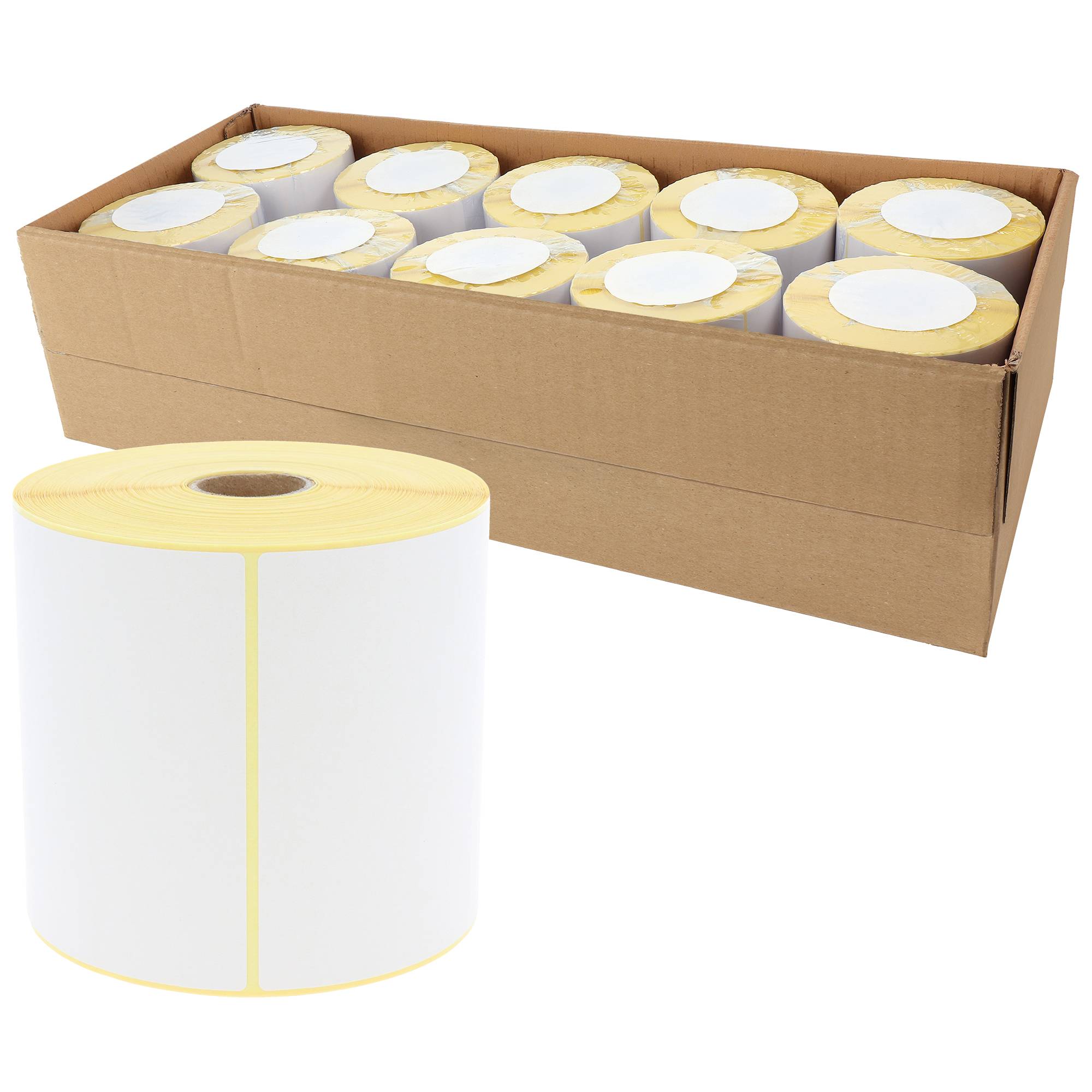 Labelident Versandlabel, 100 x 150 mm, Thermopapier, 1 Zoll, 500 Etiketten pro Rolle, 10 Rollen-0