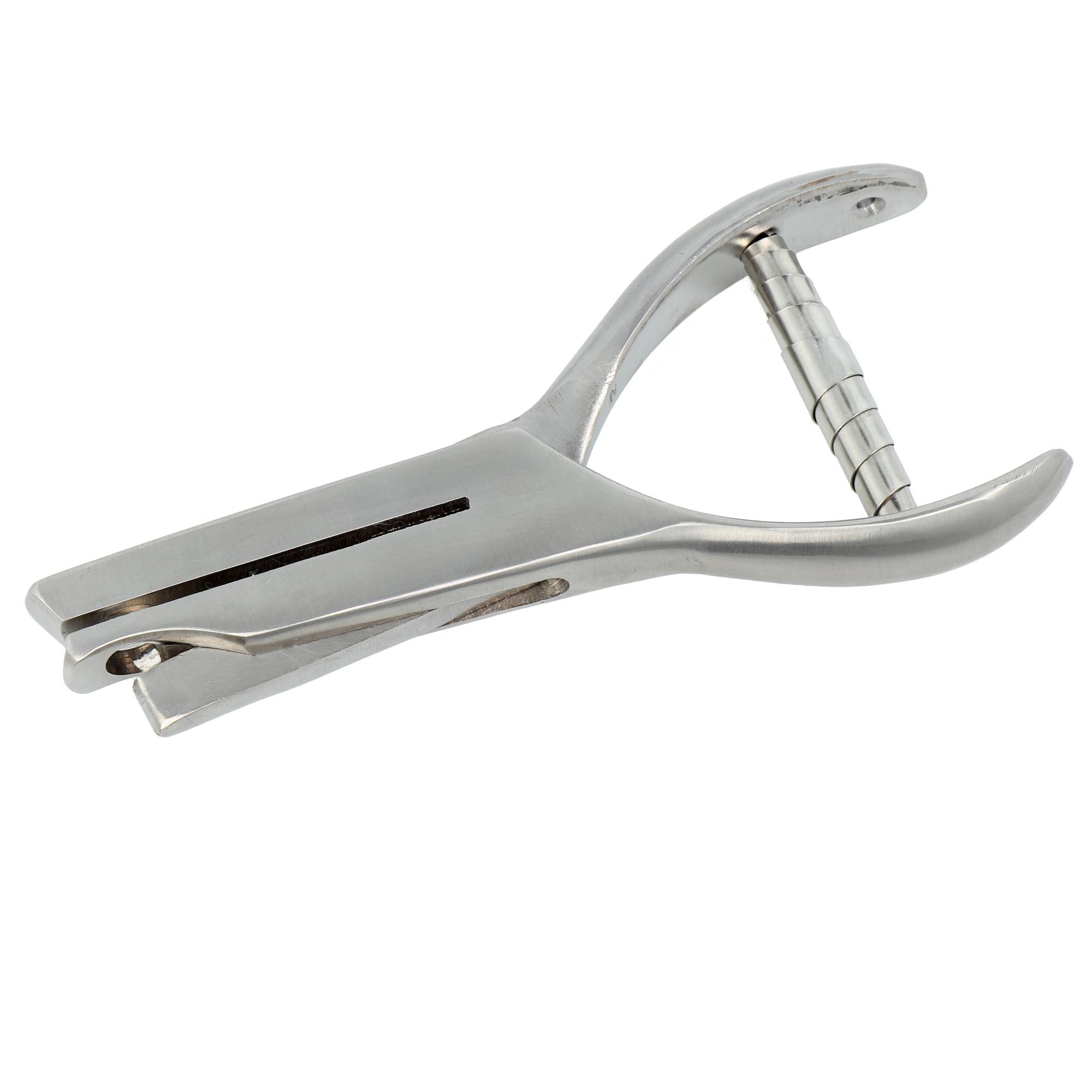 Labelident Kerbzange 4 mm, mit dreieckiger Kerbform, Maultiefe 48 mm-0