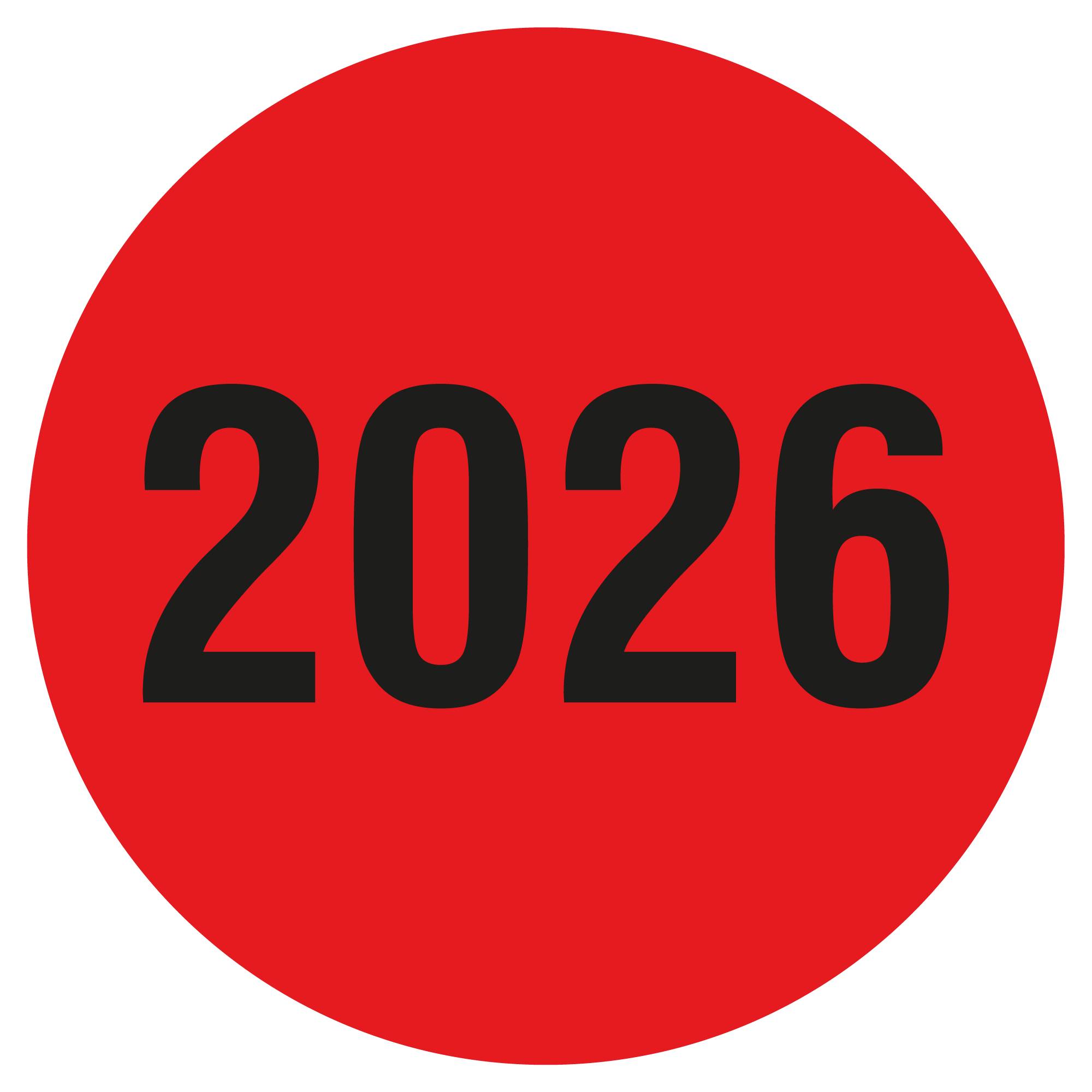 Labelident Inventuretiketten, "2026", Ø 20 mm, 1.000 Stück-0