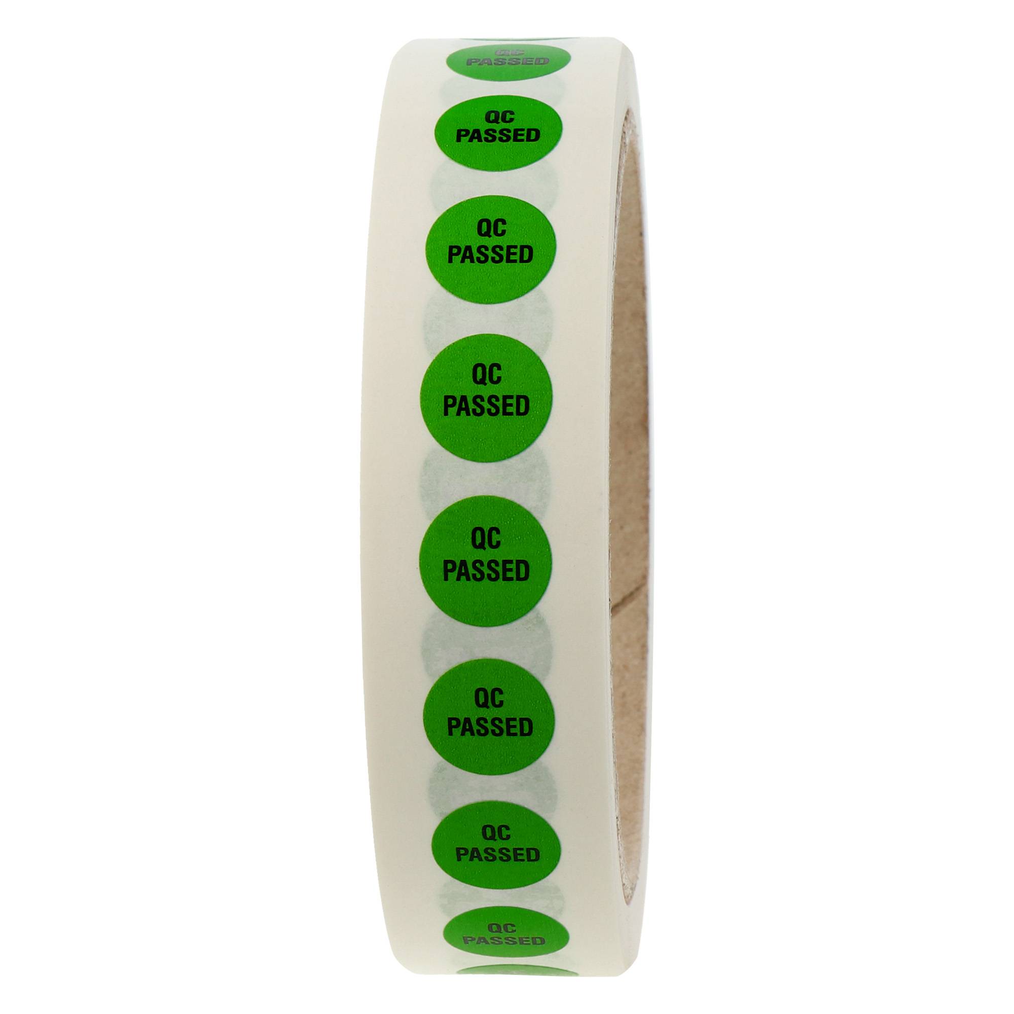 Labelident QS-Etiketten, "QC PASSED", Ø 12,5 mm, 1.000 Etiketten-0