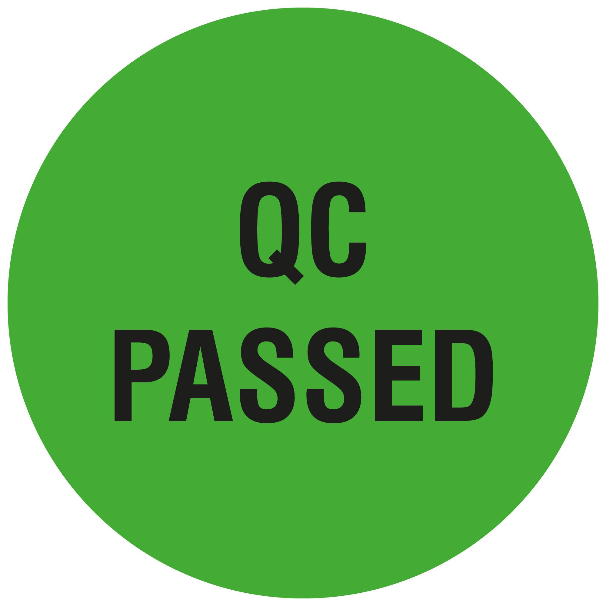 Labelident QS-Etiketten, "QC PASSED", Ø 12,5 mm, 1.000 Etiketten-2
