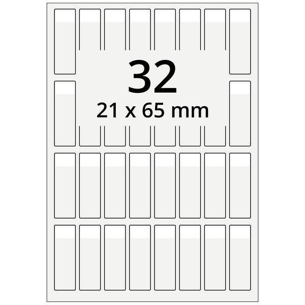 Labelident Kabeletiketten, 21 x 65 mm, PET, 320 Etiketten, 10 Blatt