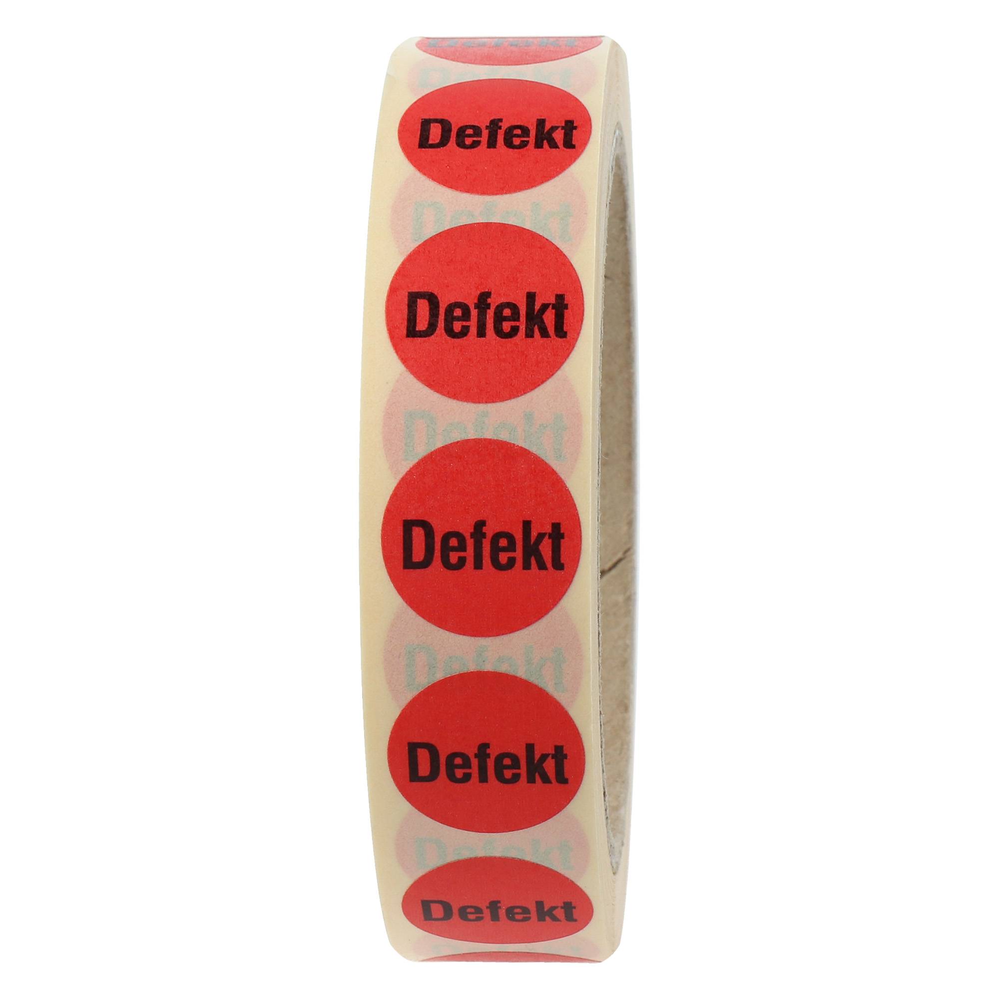 Labelident QS-Etiketten, "Defekt", Ø 20 mm, 1.000 Etiketten-0