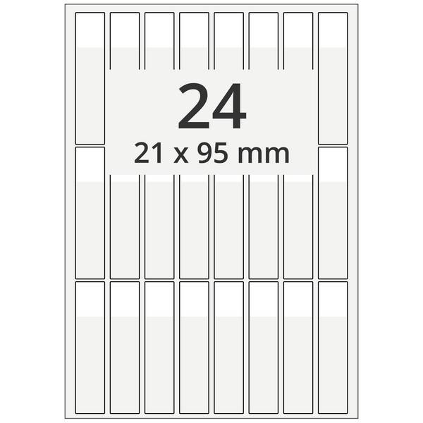 Labelident Kabeletiketten, 21 x 95 mm, PET, 240 Etiketten, 10 Blatt