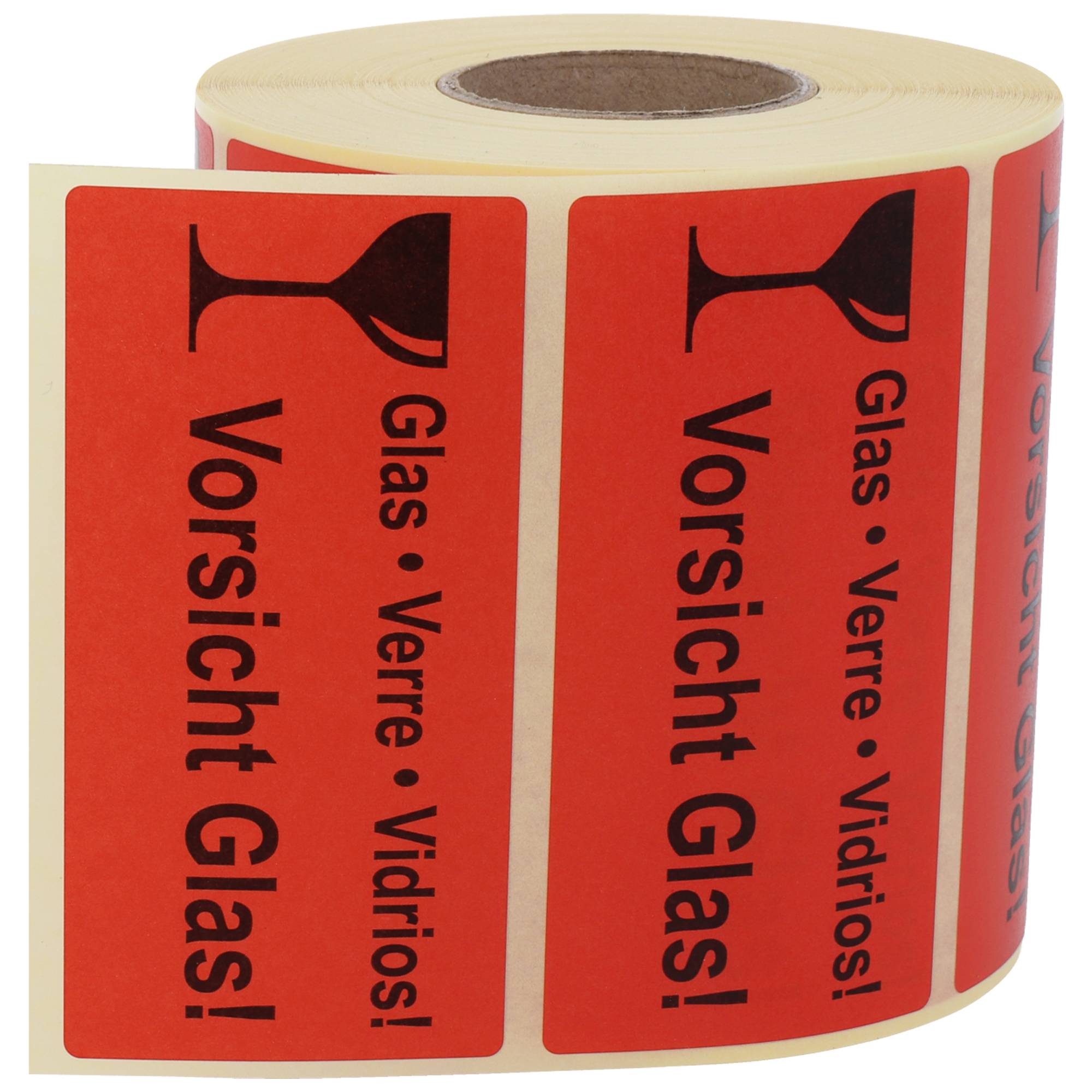 Labelident Warnetiketten 100 x 50 mm, Vorsicht Glas, 1.000 Stück-4