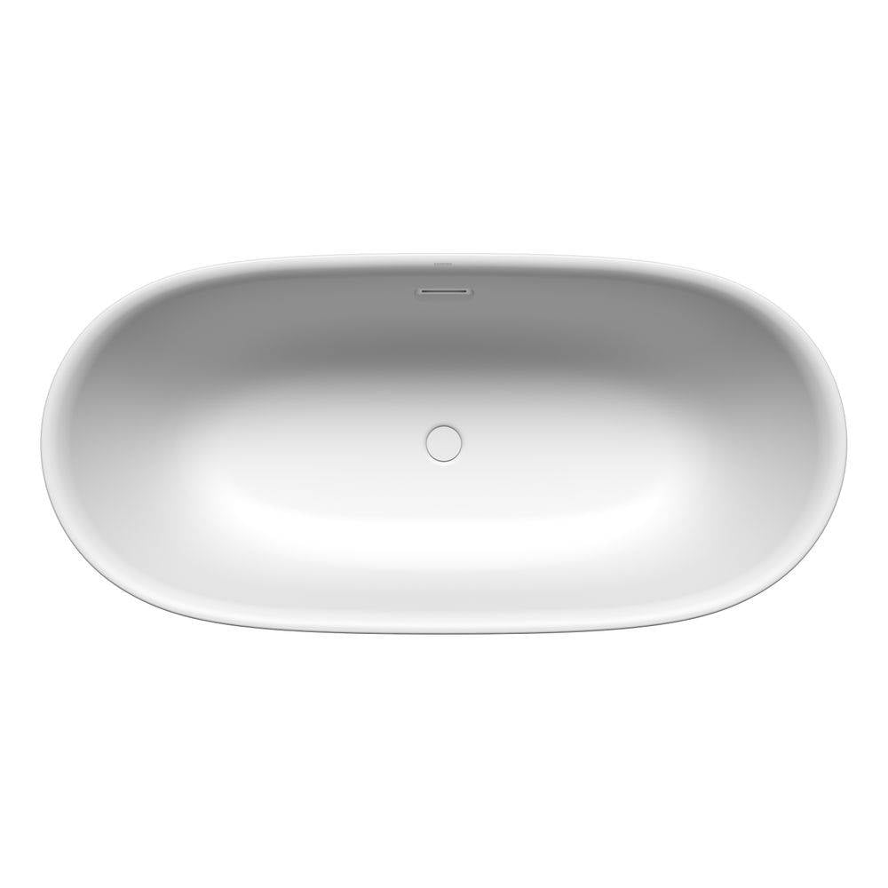 Kaldewei Badewanne Oyo Duo oval 439x820x1730mm 186l Alpinweiß Matt m. ÜL, Garn.KA4034, o. Antislip, GL, PEFF-0