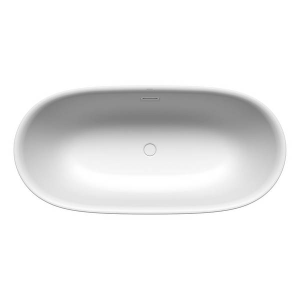 Kaldewei Badewanne Oyo Duo oval 439x820x1730mm 186l Alpinweiß Matt m. ÜL, Garn.KA4034, o. Antislip, GL, PEFF