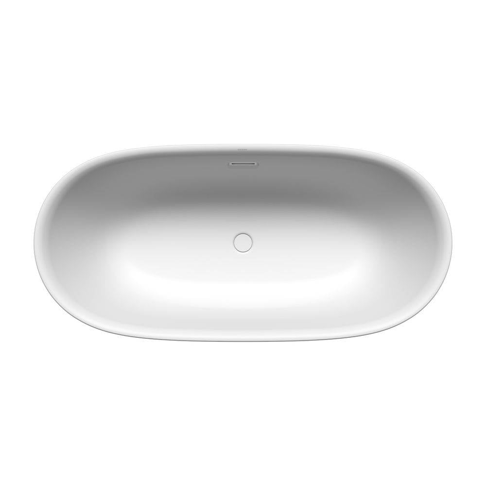 Kaldewei Badewanne Oyo Duo oval 439x820x1730mm 186l Alpinweiß Matt m. ÜL, Garn.KA4034, o. Antislip, GL, PEFF-2