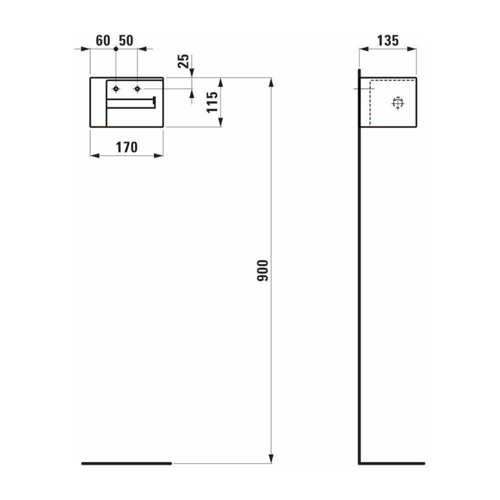 LAUFEN H8722800000001 Papierrollenhalter VAL rechts weiß rechts-1