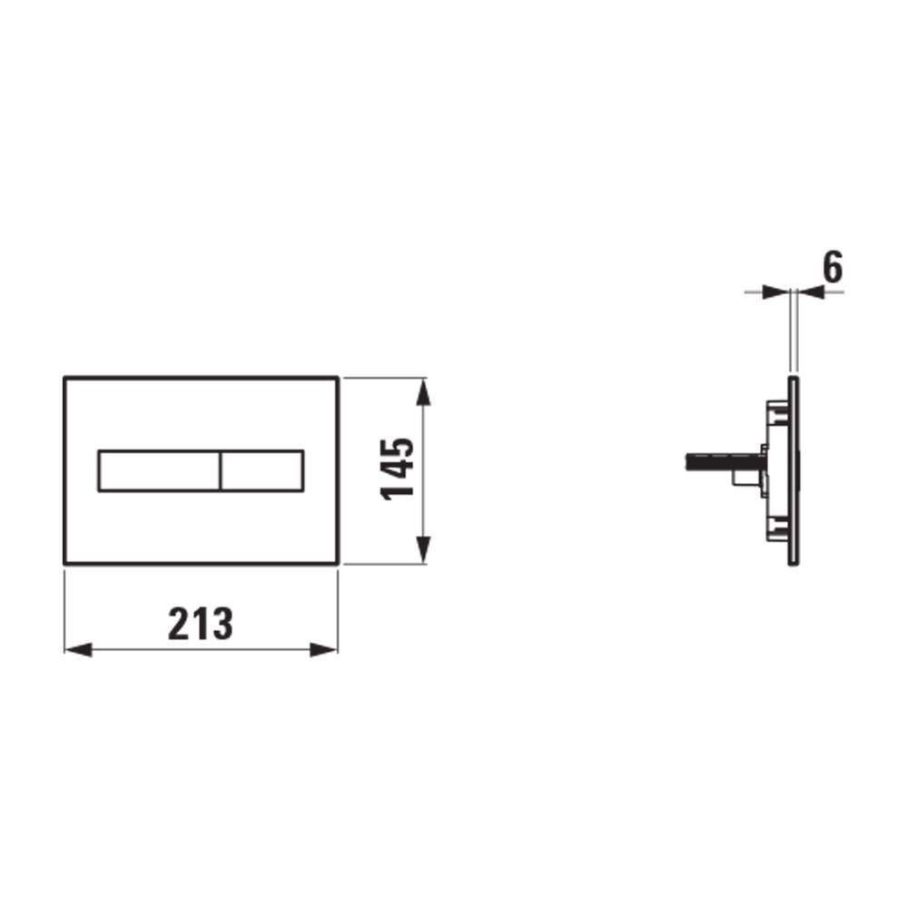 Laufen Drückerplatte Horizon Ineo, Betätigung von oben/vorne, für UP-SPK, Dual-Flush, Kunststoff, Weiß-1