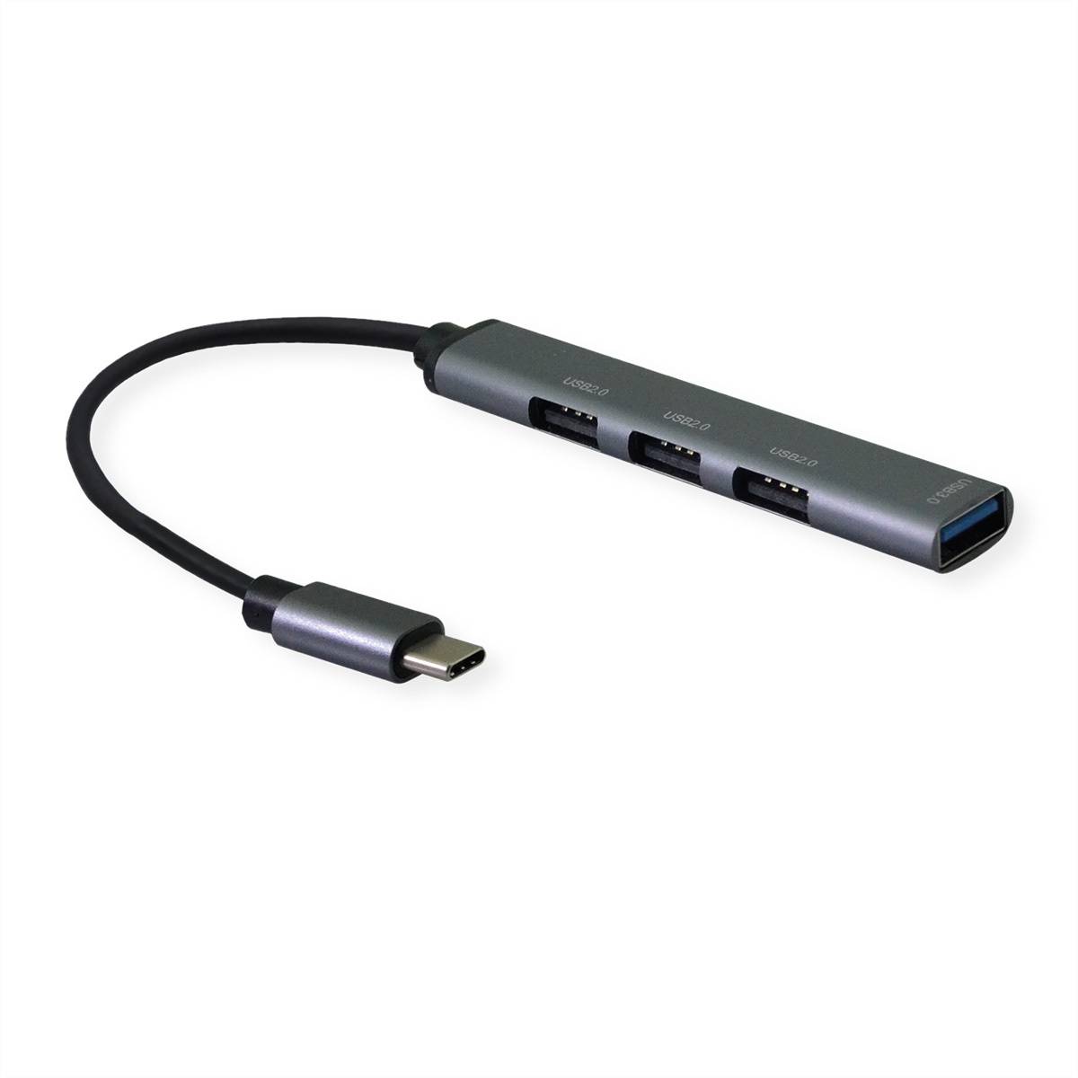 Secomp STANDARD USB 2.0 Hub, USB-C Anschluss, 4 USB-Hub-0