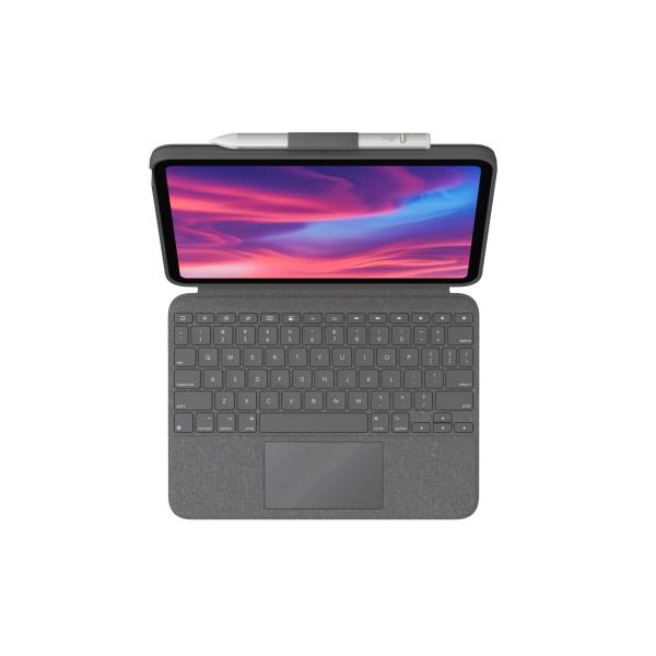 Logitech Combo Touch - Tastatur und Foliohülle - mit Trackpad - hintergrundbeleuchtet - Apple Smart-1