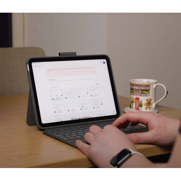 Logitech Combo Touch - Tastatur und Foliohülle - mit Trackpad - hintergrundbeleuchtet - Apple Smart-3