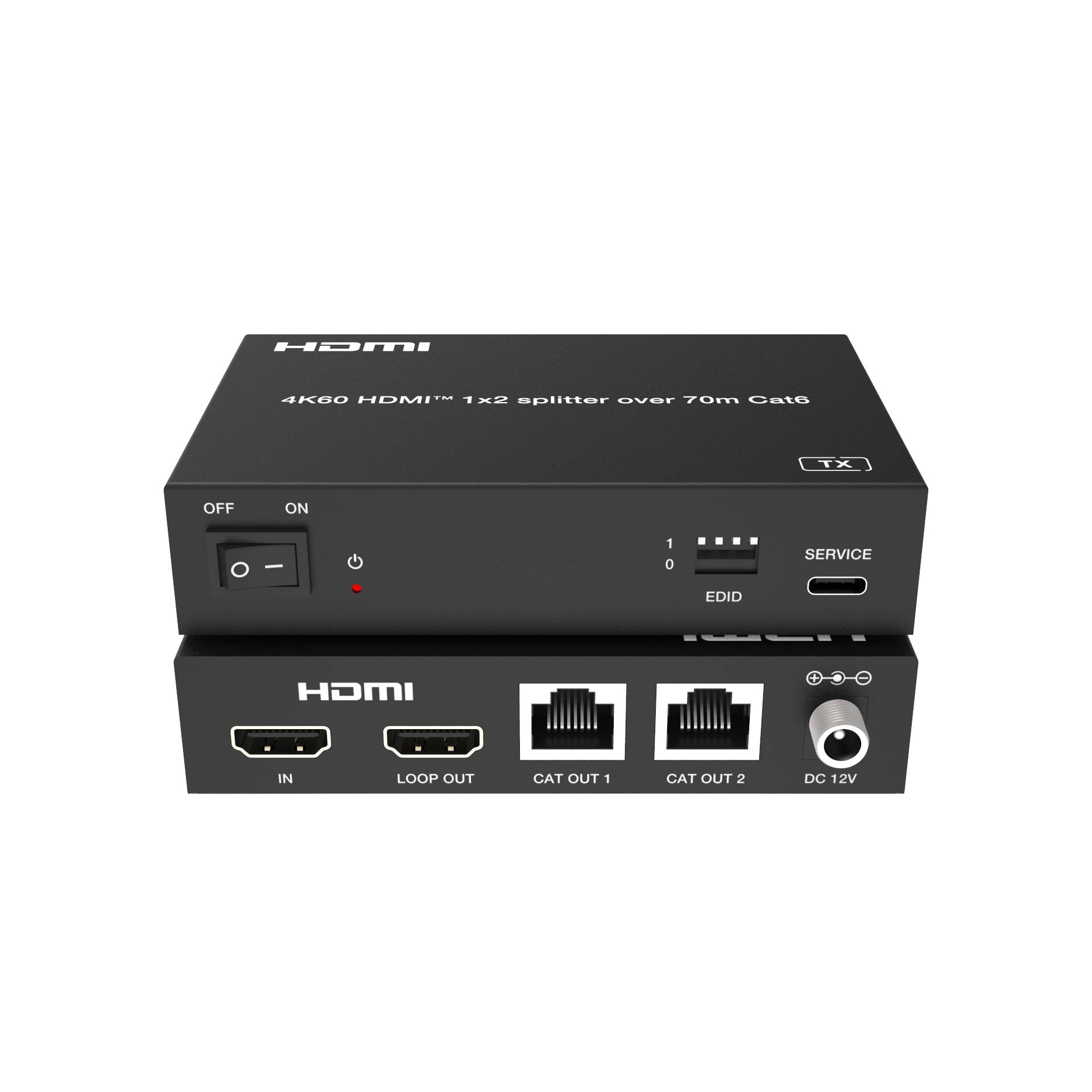 FeinTech SX230 HDMI 2.0 Splitter 1 In 2 Out over CAT Extender 60m-1