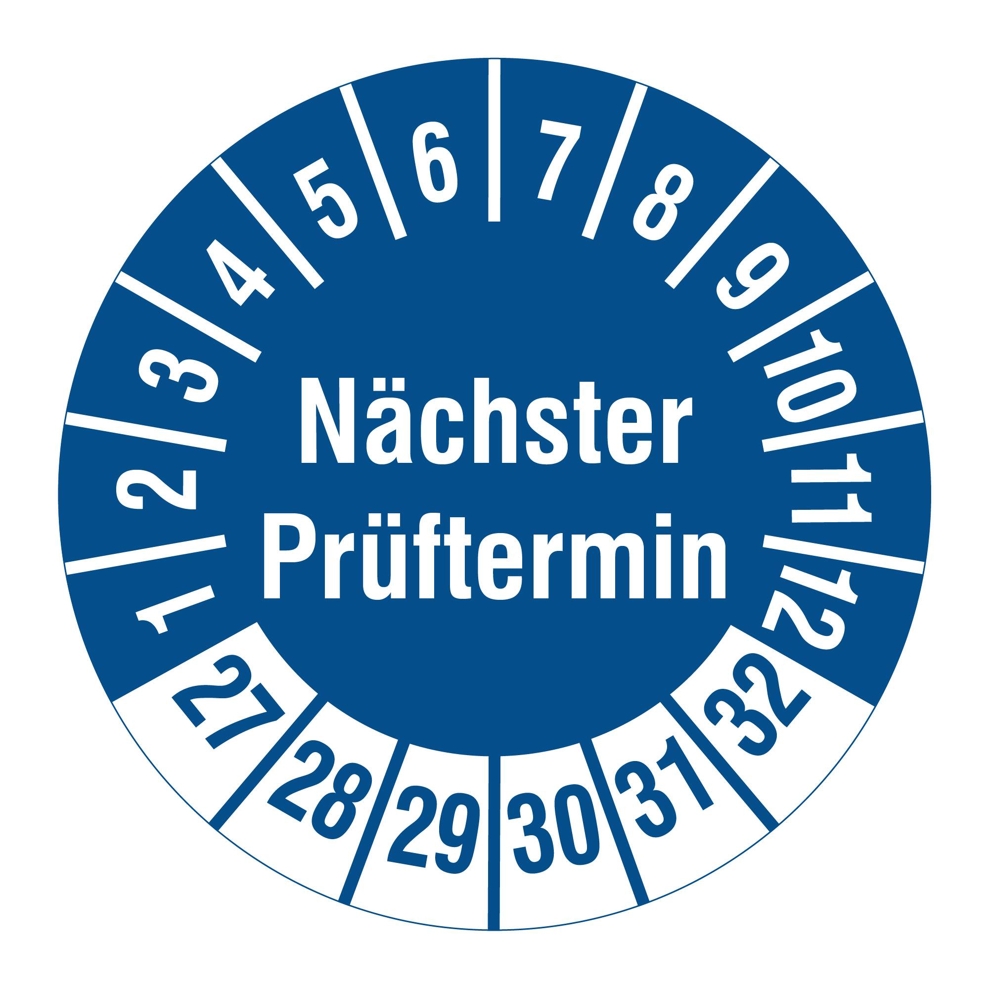 Labelident Prüfplaketten Nächster Prüftermin, Ø 30 mm, 1.000 Etiketten-0