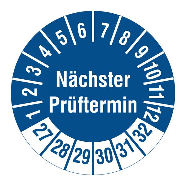 Labelident Prüfplaketten Nächster Prüftermin, Ø 30 mm, 1.000 Etiketten