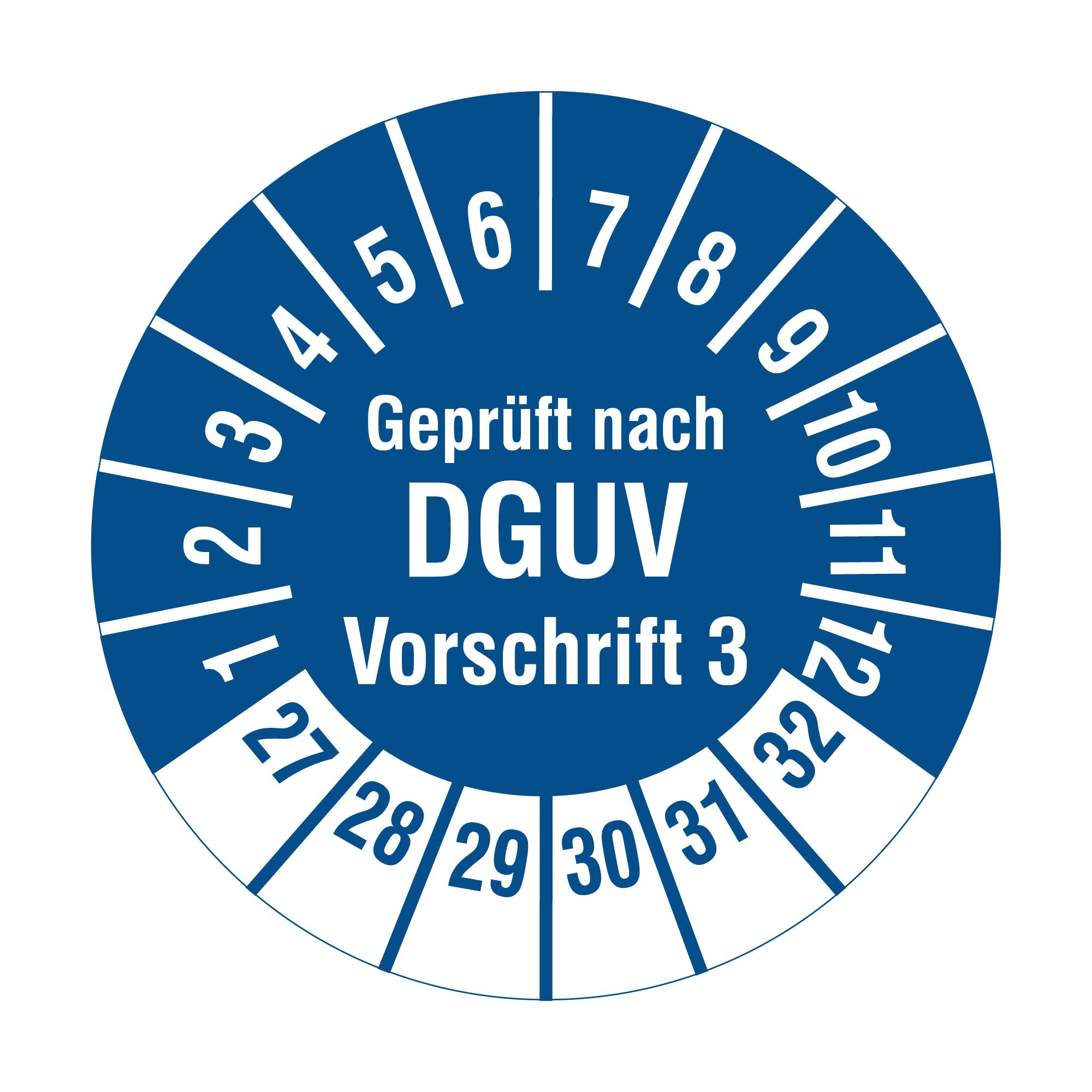 Labelident Prüfplaketten DGUV Vorschrift 3, Ø 20 mm, 1.000 Etiketten-0
