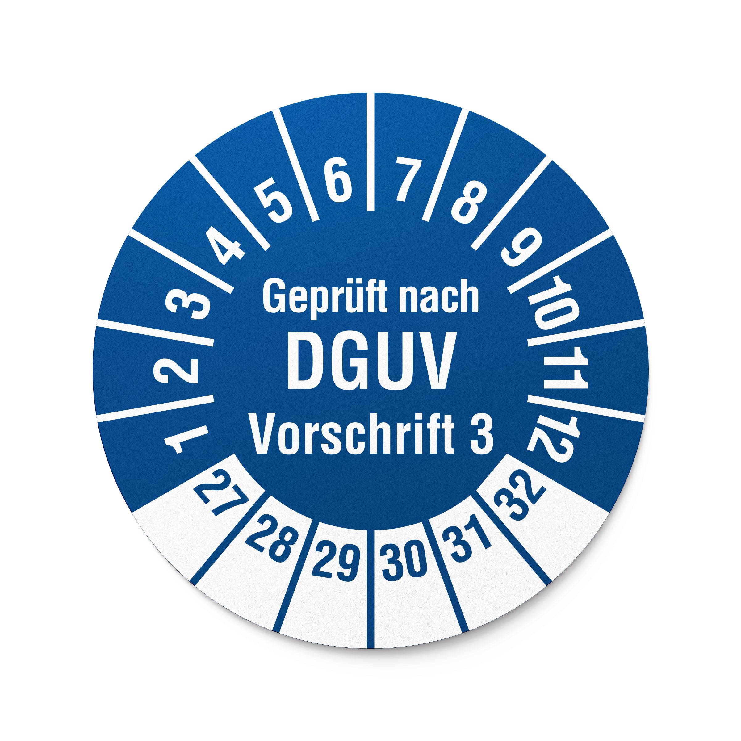 Labelident Prüfplaketten DGUV Vorschrift 3, Ø 20 mm, 1.000 Etiketten-1