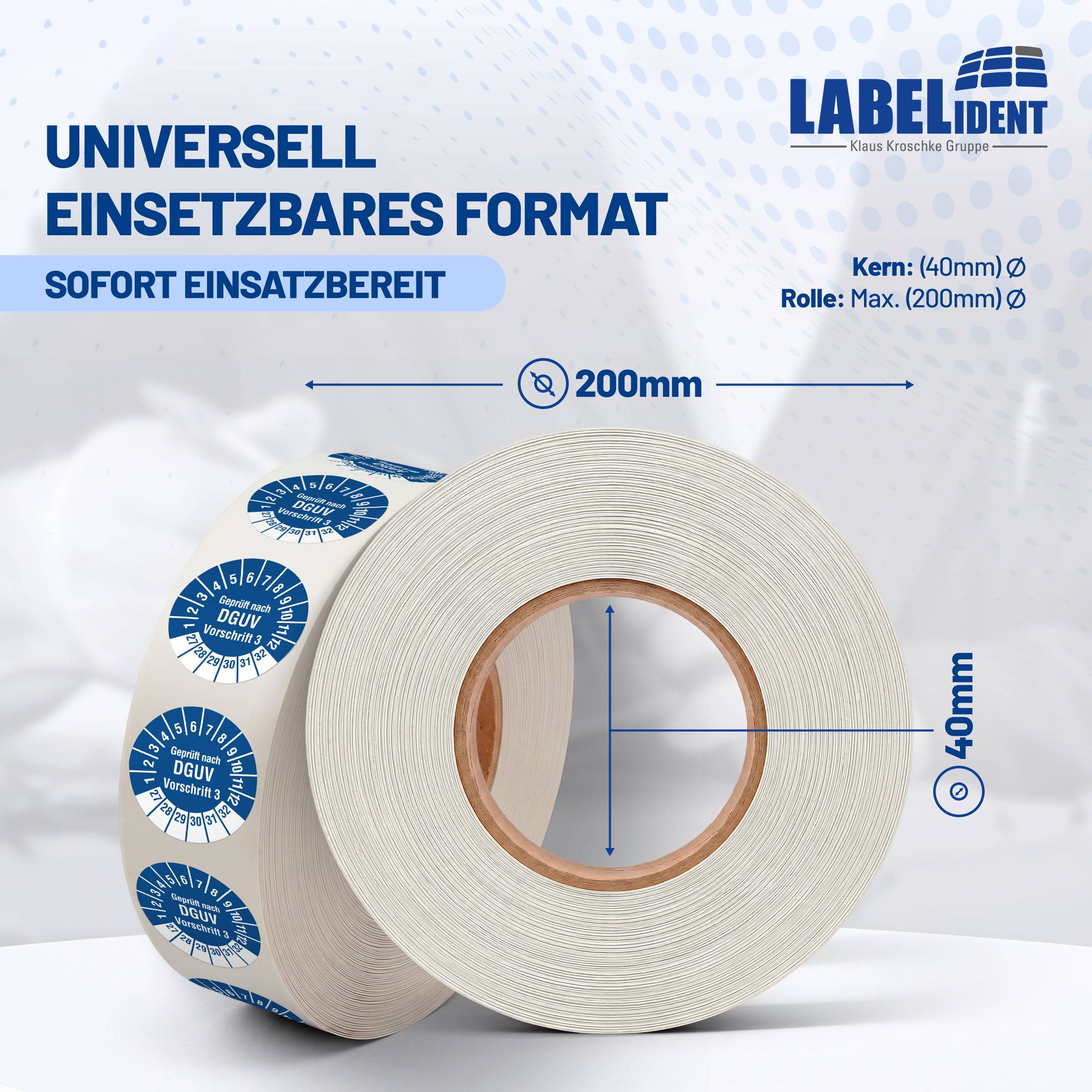 Labelident Prüfplaketten DGUV Vorschrift 3, Ø 20 mm, 1.000 Etiketten-4