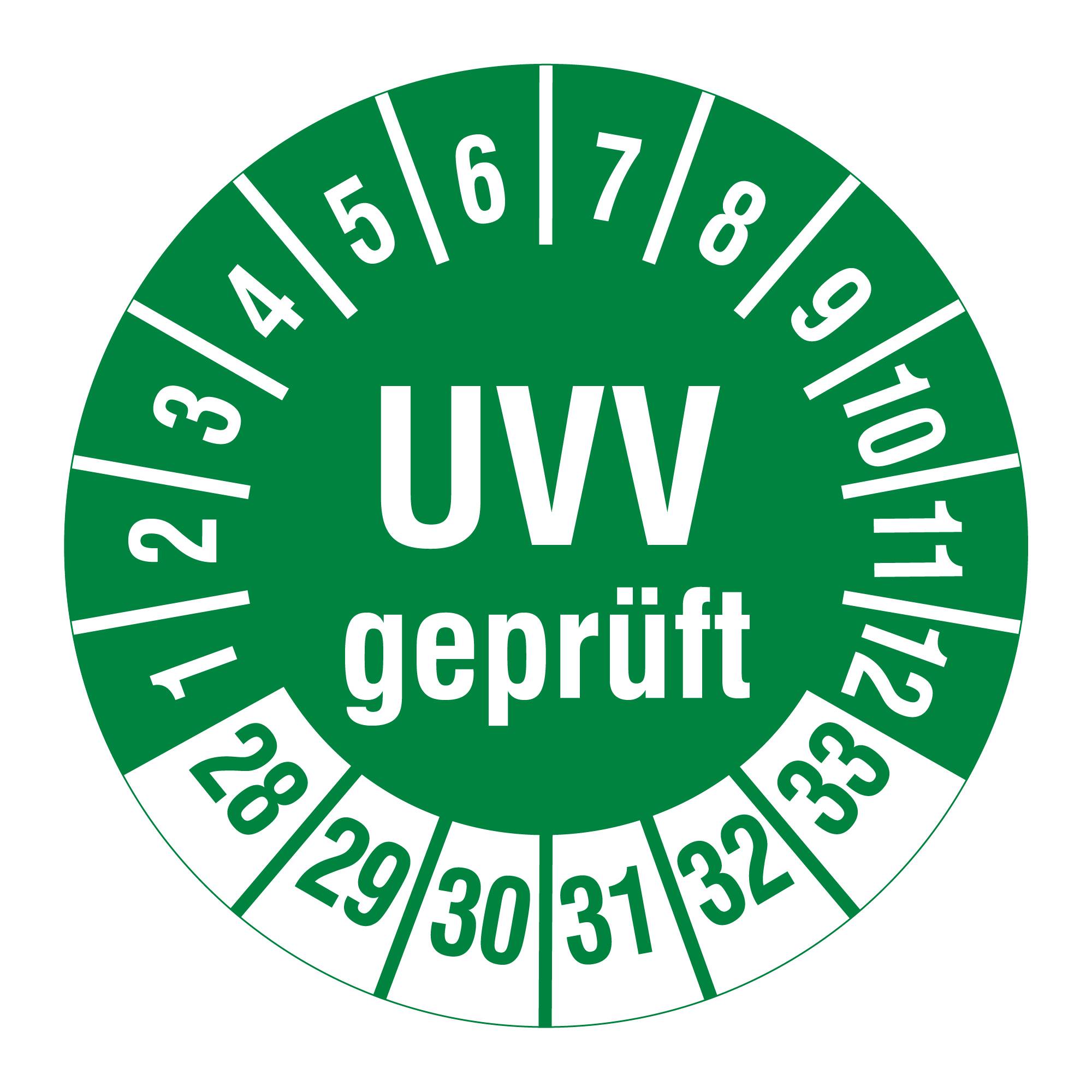 Labelident Prüfplaketten UVV geprüft, Ø 30 mm, 1.000 Etiketten-0