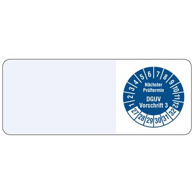 Labelident 1.000 Kabelprüfplaketten Nächster Prüftermin DGUV V3, 20 x 50 mm-0