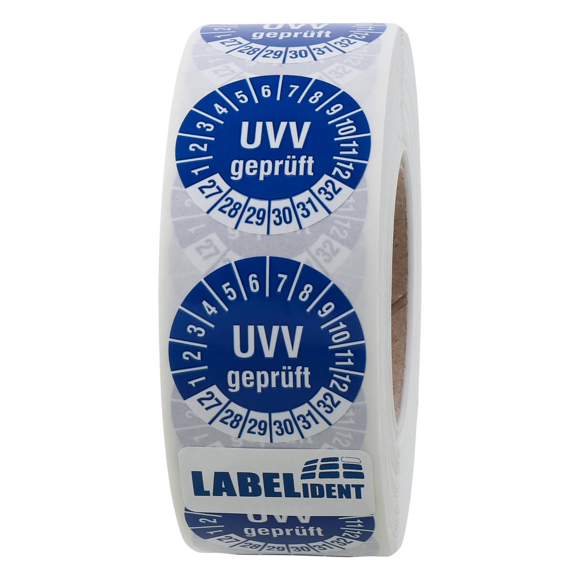 Labelident Prüfplaketten UVV geprüft, Ø 30 mm, 1.000 Etiketten-3