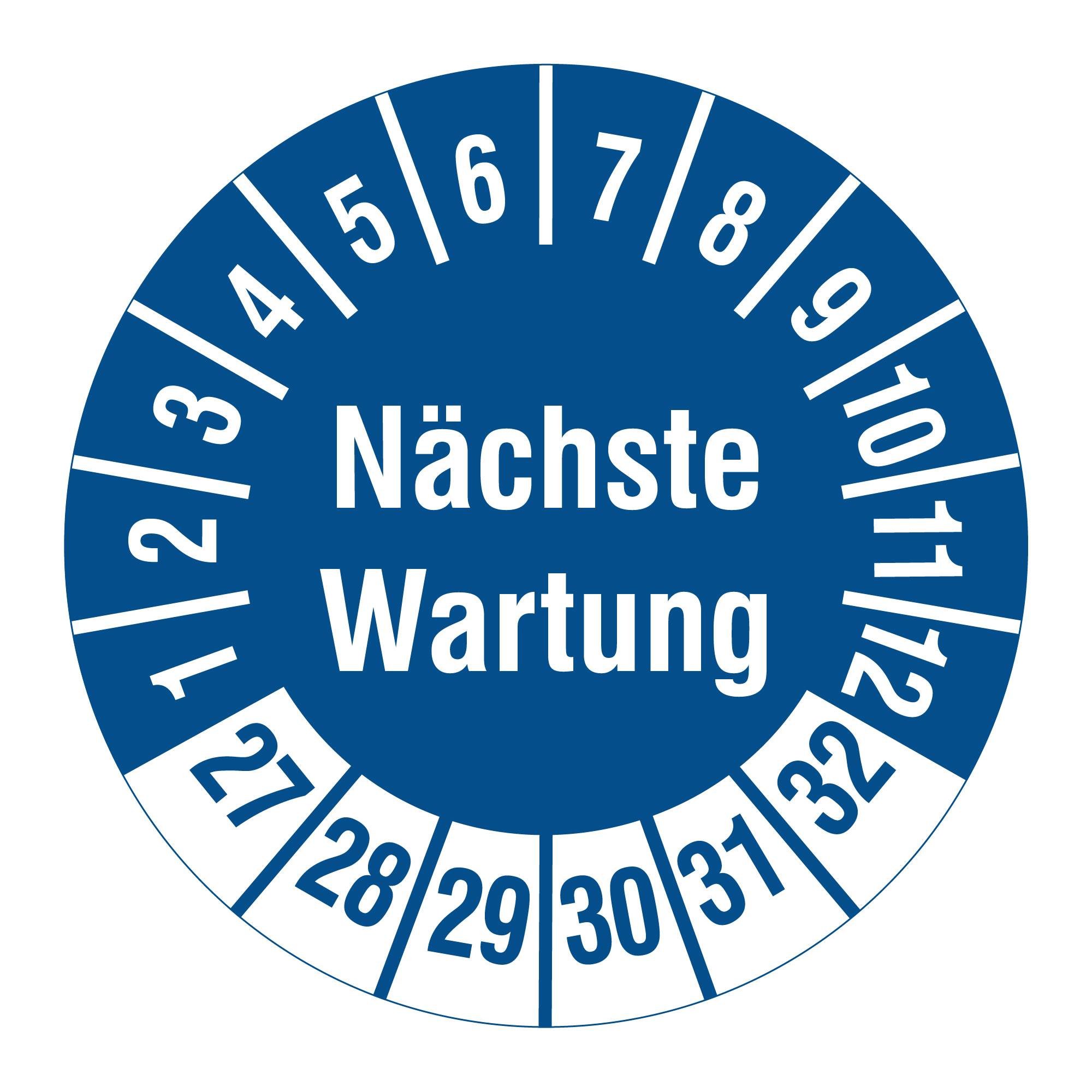 Labelident Prüfplaketten Nächste Wartung, Ø 30 mm, 1.000 Etiketten-0