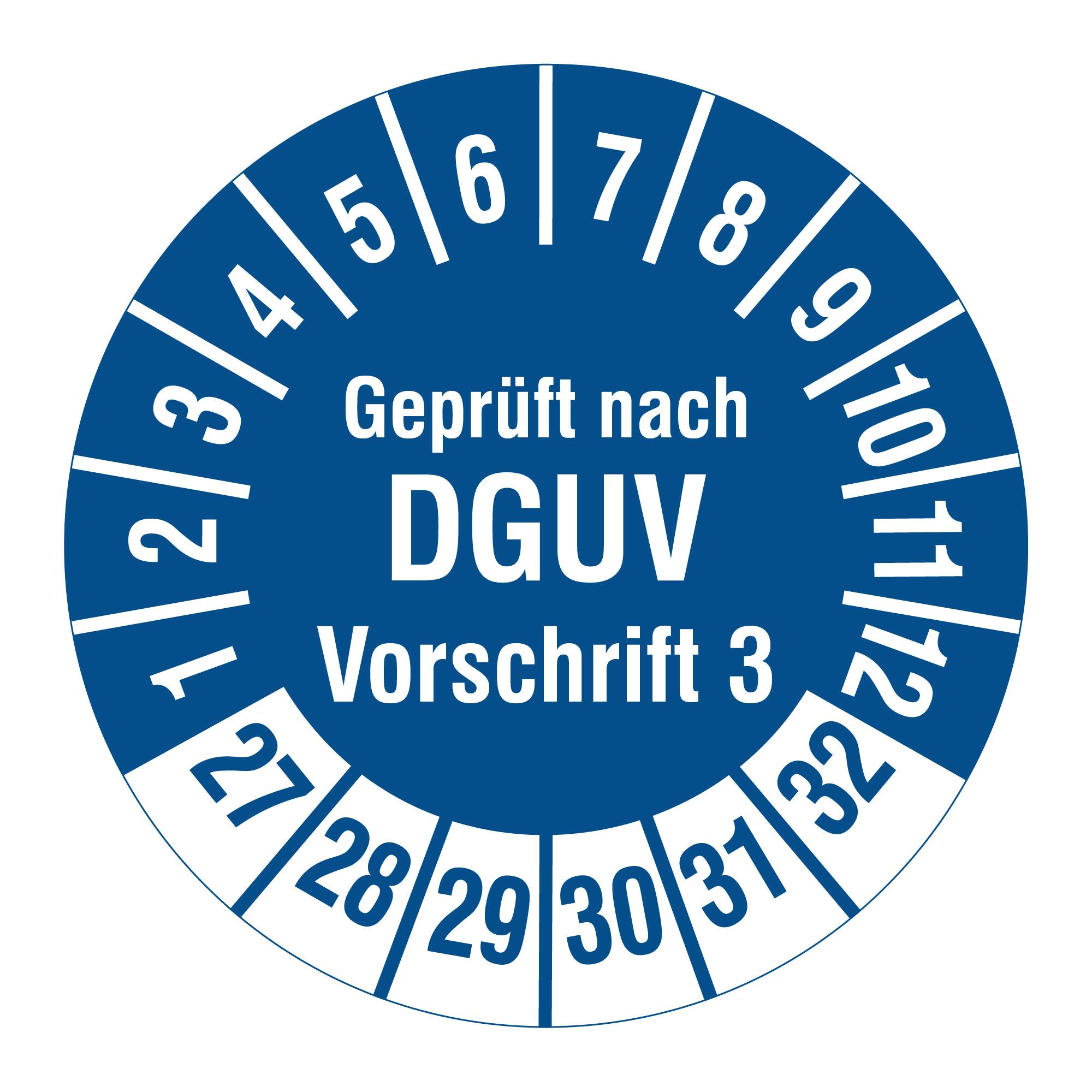 Labelident Prüfplaketten DGUV Vorschrift 3, Ø 30 mm, 1.000 Etiketten-0
