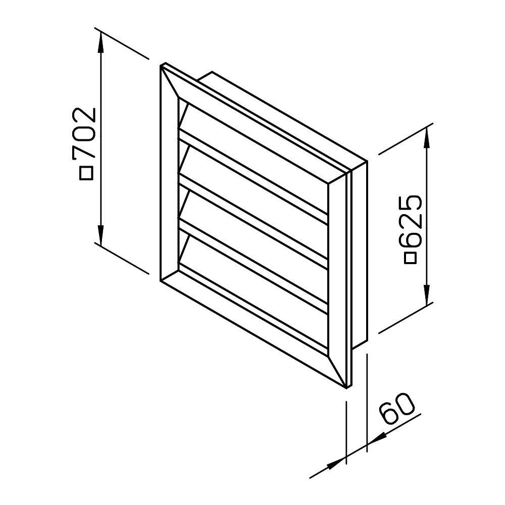 Helios Ventilatoren Wetterschutzgitter Aluminium natur elox WSG 630-1